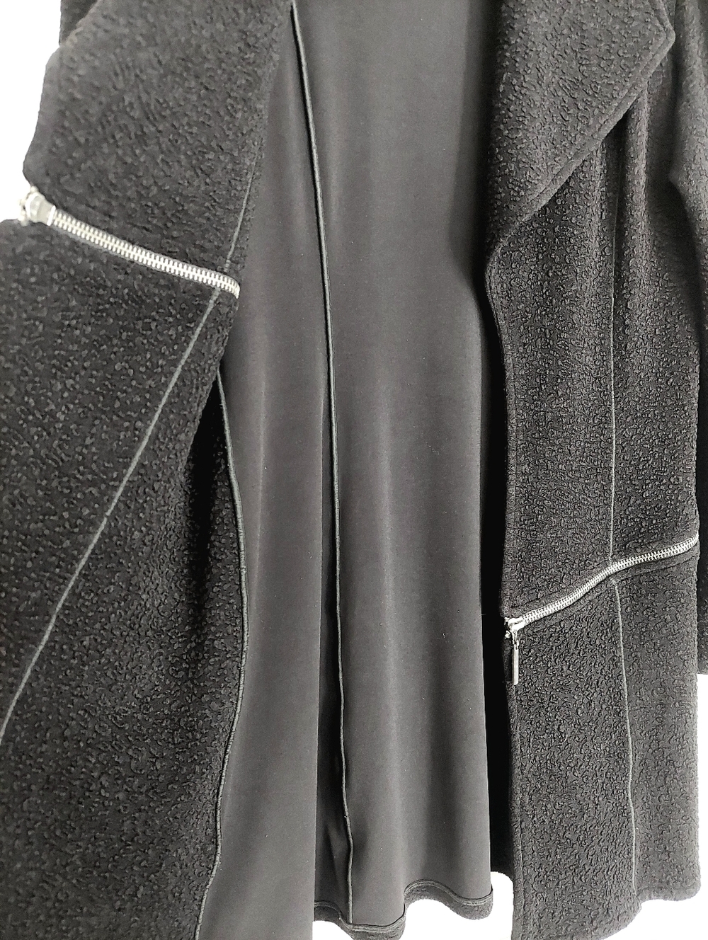 Eva Varro Barcelona Pebble Textured Knit Jacket in Black Size L - Picture 7 of 14